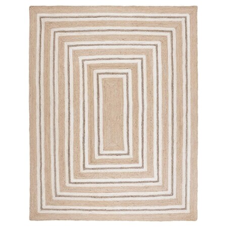 Safavieh 5 x 8 ft. Natural Fiber Flat Weave Rectangle Area Rug Natural & Ivory NF890A-5